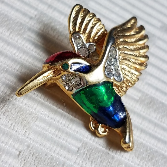 Jewelry - Lovely vintage HUMMINGBIRD brooch